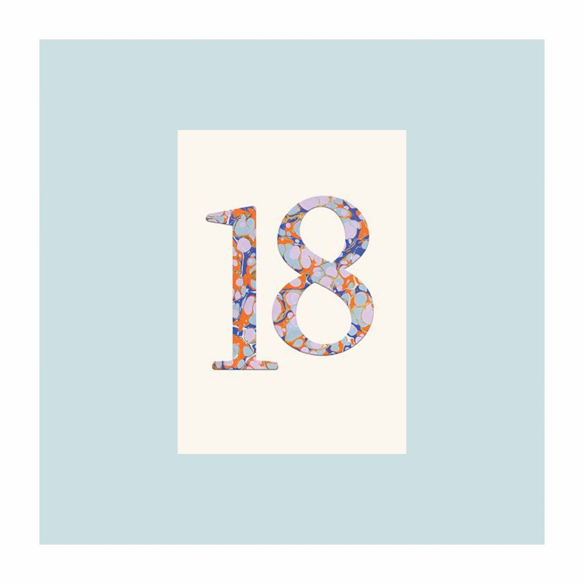 18th Birthday Marbled Card – Harbour Lane Studio