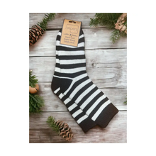  Men's Striped Monochrome Super Soft Socks