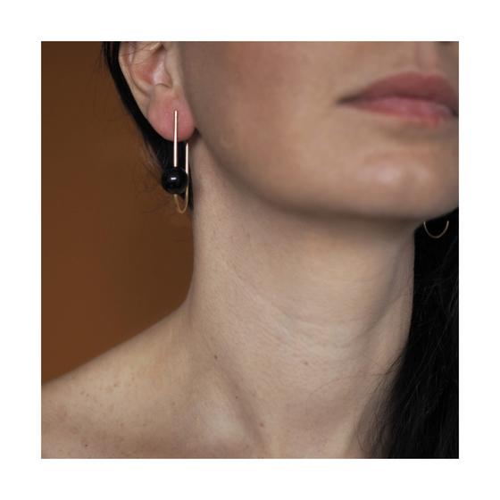 Liviana Bar and Ball Earrings