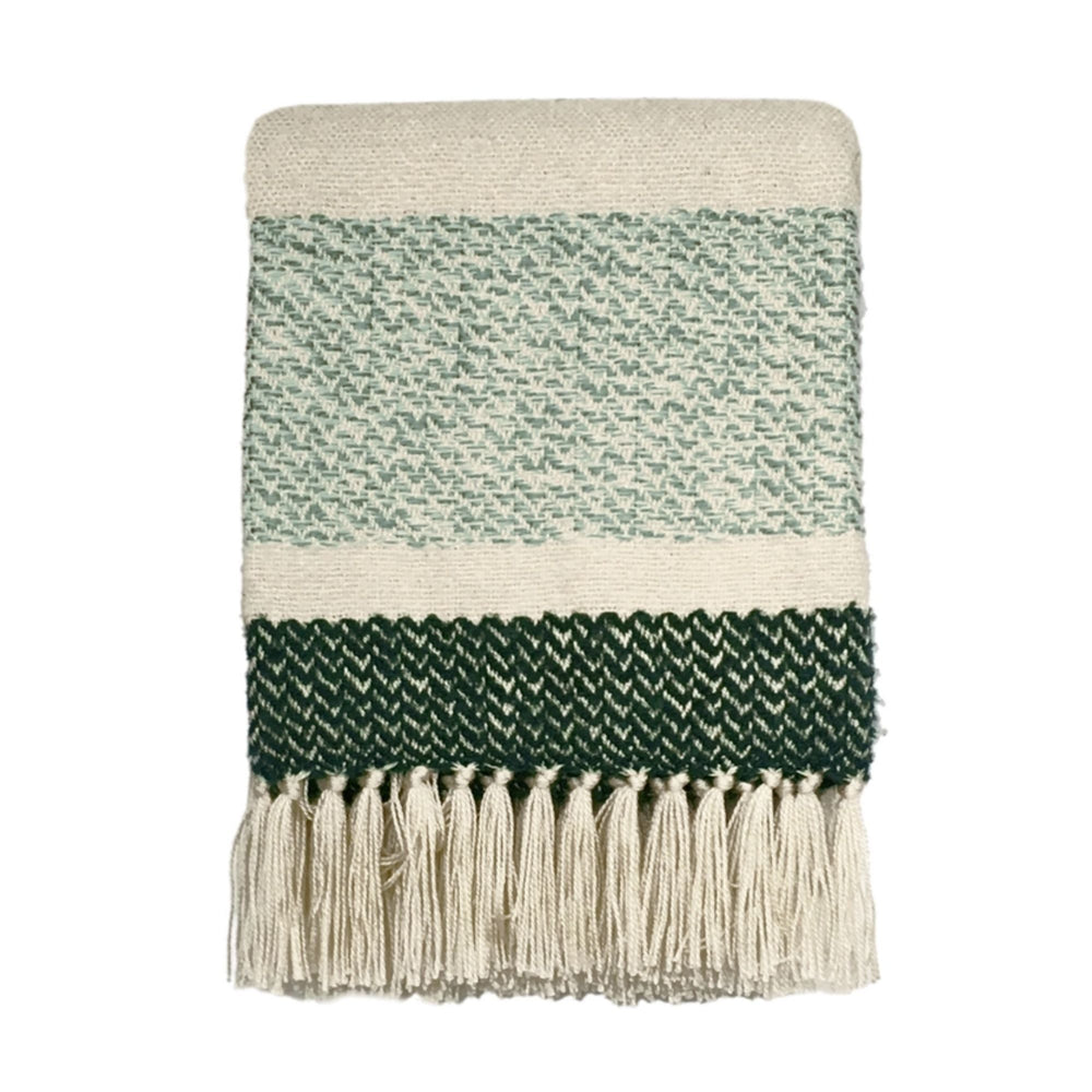 Berber Grainy Green Throw