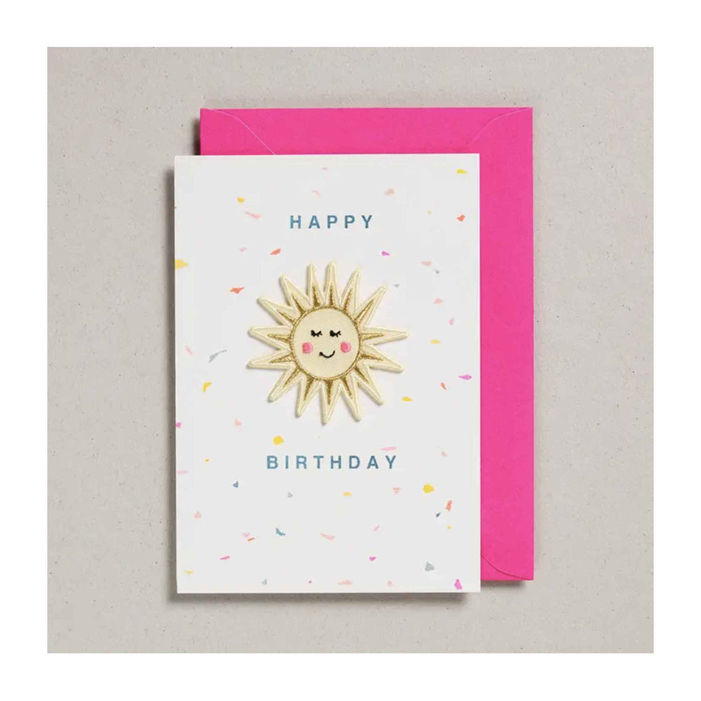 Happy Birthday Sunshine Card - Iron on Patch