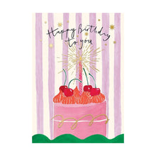  Cherry Birthday Cake Greeting Card