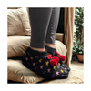 Shining Stars Black Super Cosy Slippers