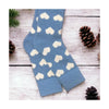 Women's Happy Hearts Ribbed Cornflower Socks