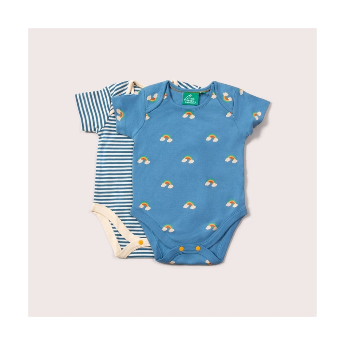 Blue Rainbow Bodysuit Set - 2 Pack