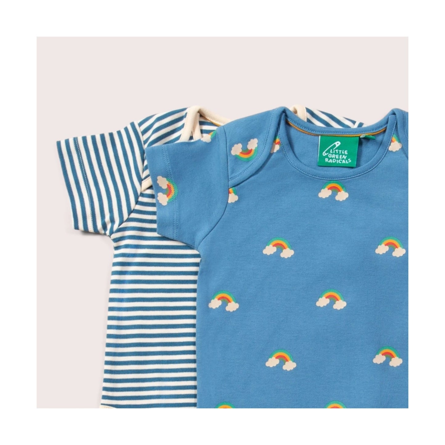 Blue Rainbow Bodysuit Set - 2 Pack