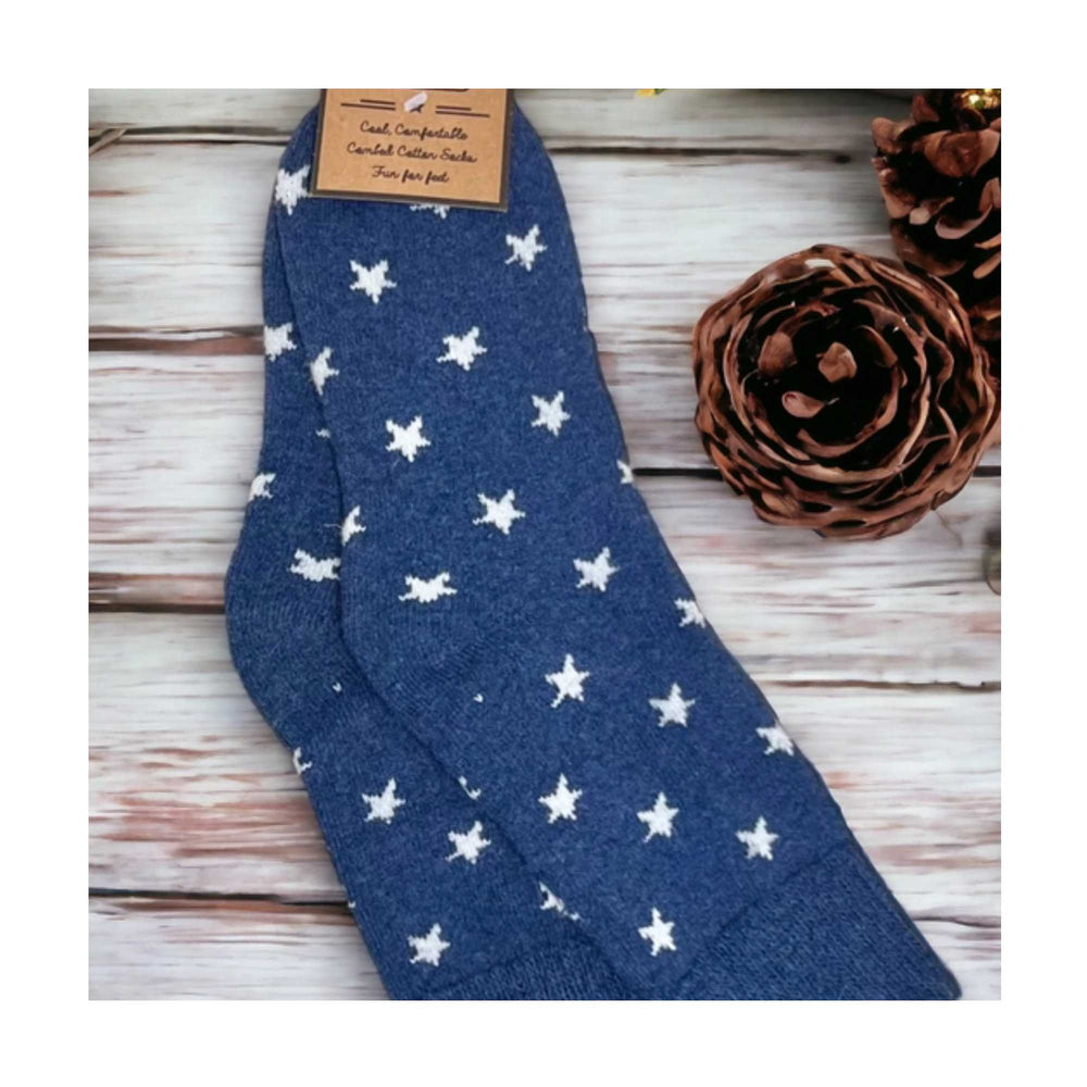 Navy Stars Socks