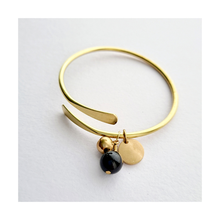  Brass Bracelet + Onyx