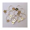 Brass flower hoops from Jules & Clem.