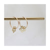 Brass flower hoops from Jules & Clem.