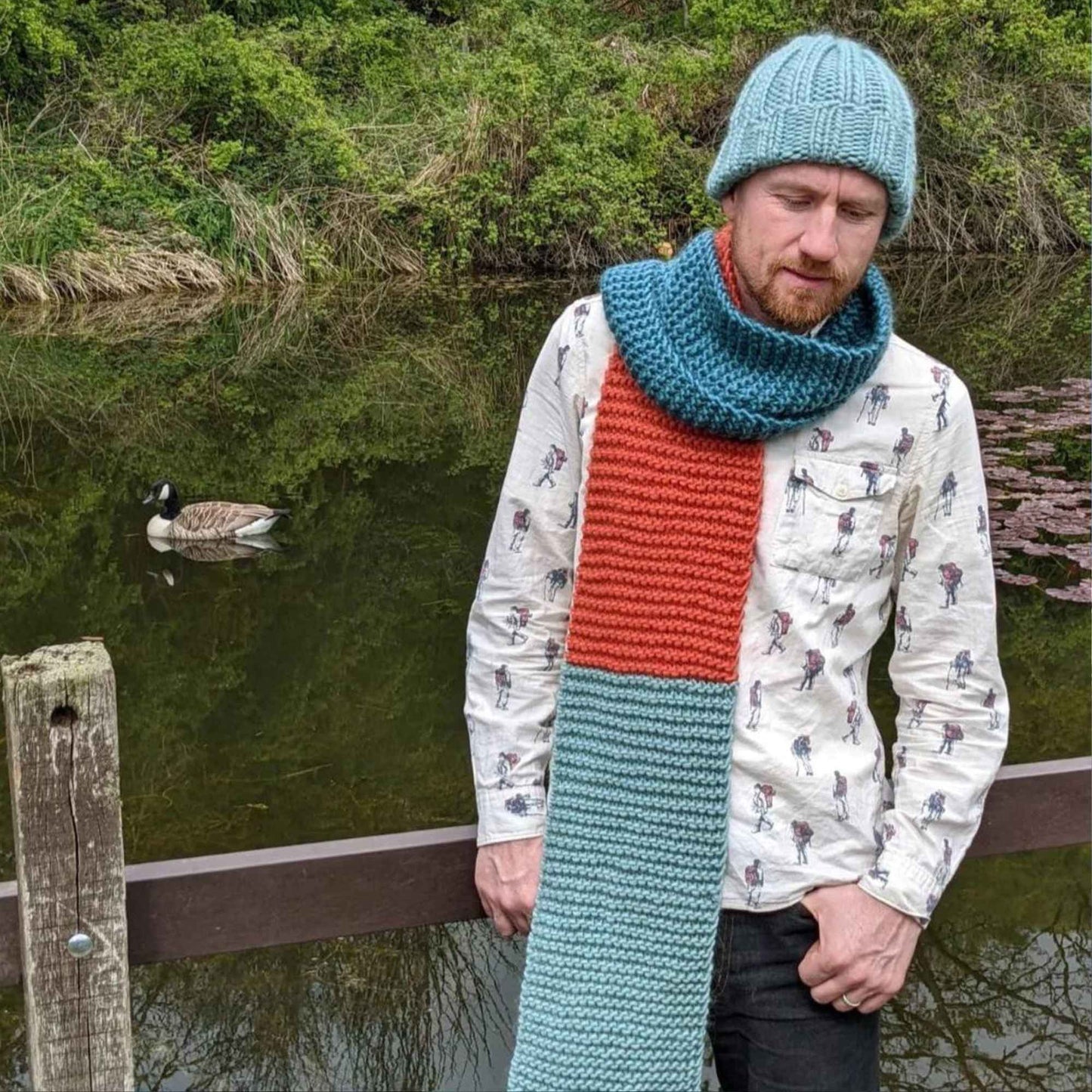 Three Tone Merino Wool Scarf