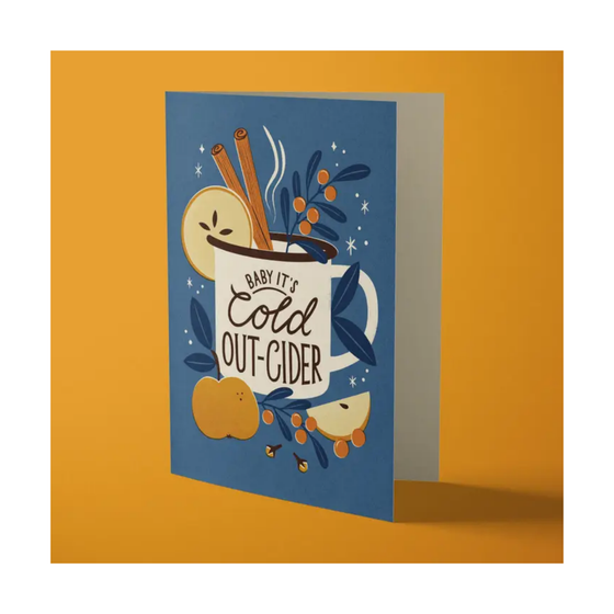 Mulled Cider Camping Mug | Retro Adventure Christmas Card