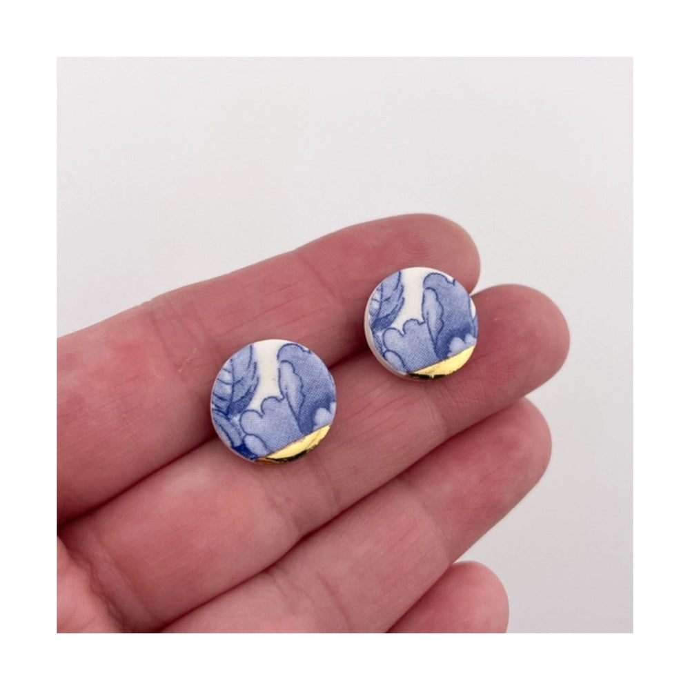 
                  
                    Circle Blue China Studs
                  
                