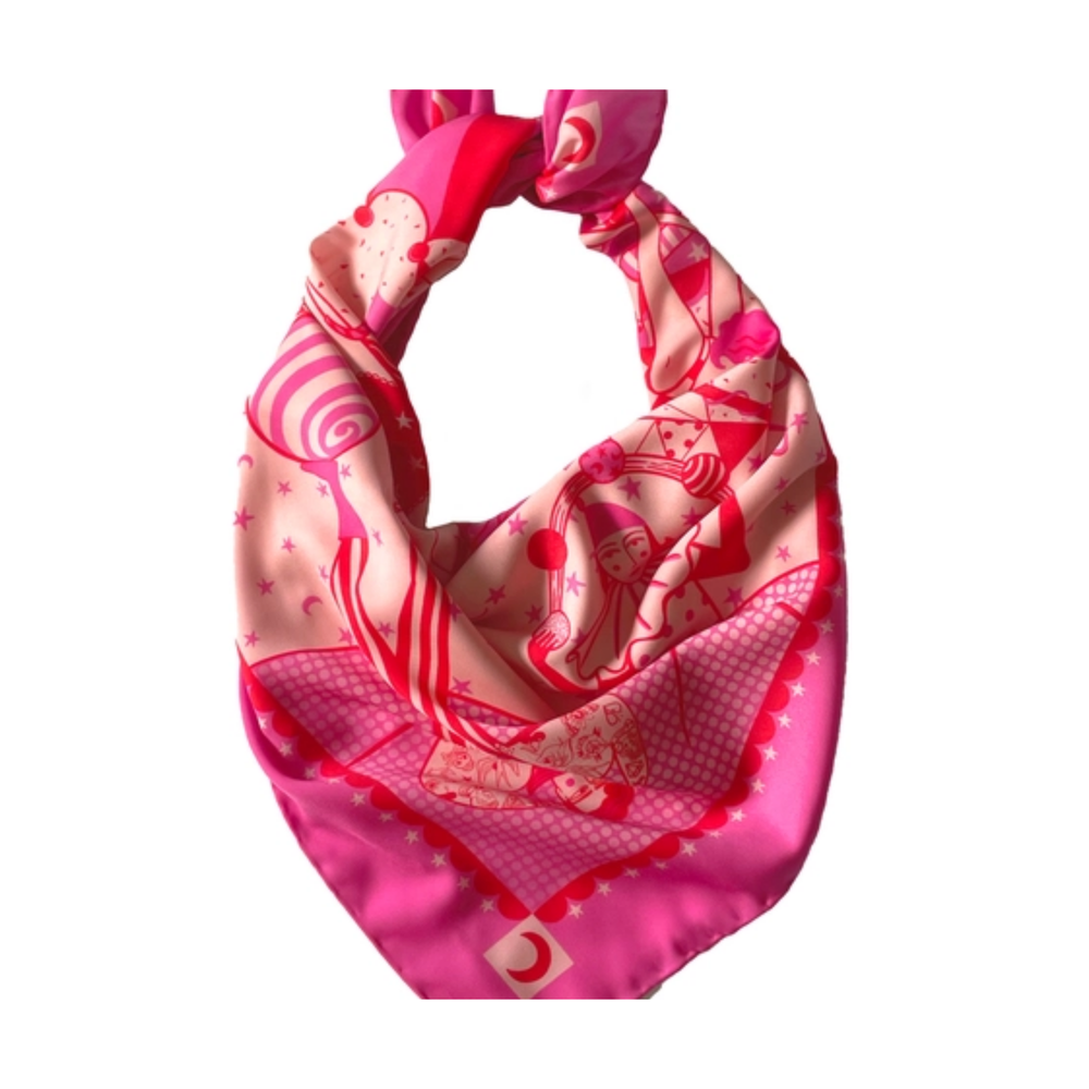 I Love the Circus Pink Eco Scarf / Headscarf