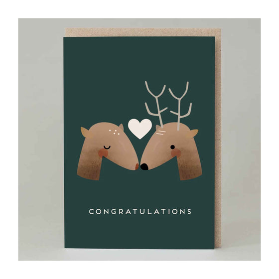 Two Deer Congratulations Card