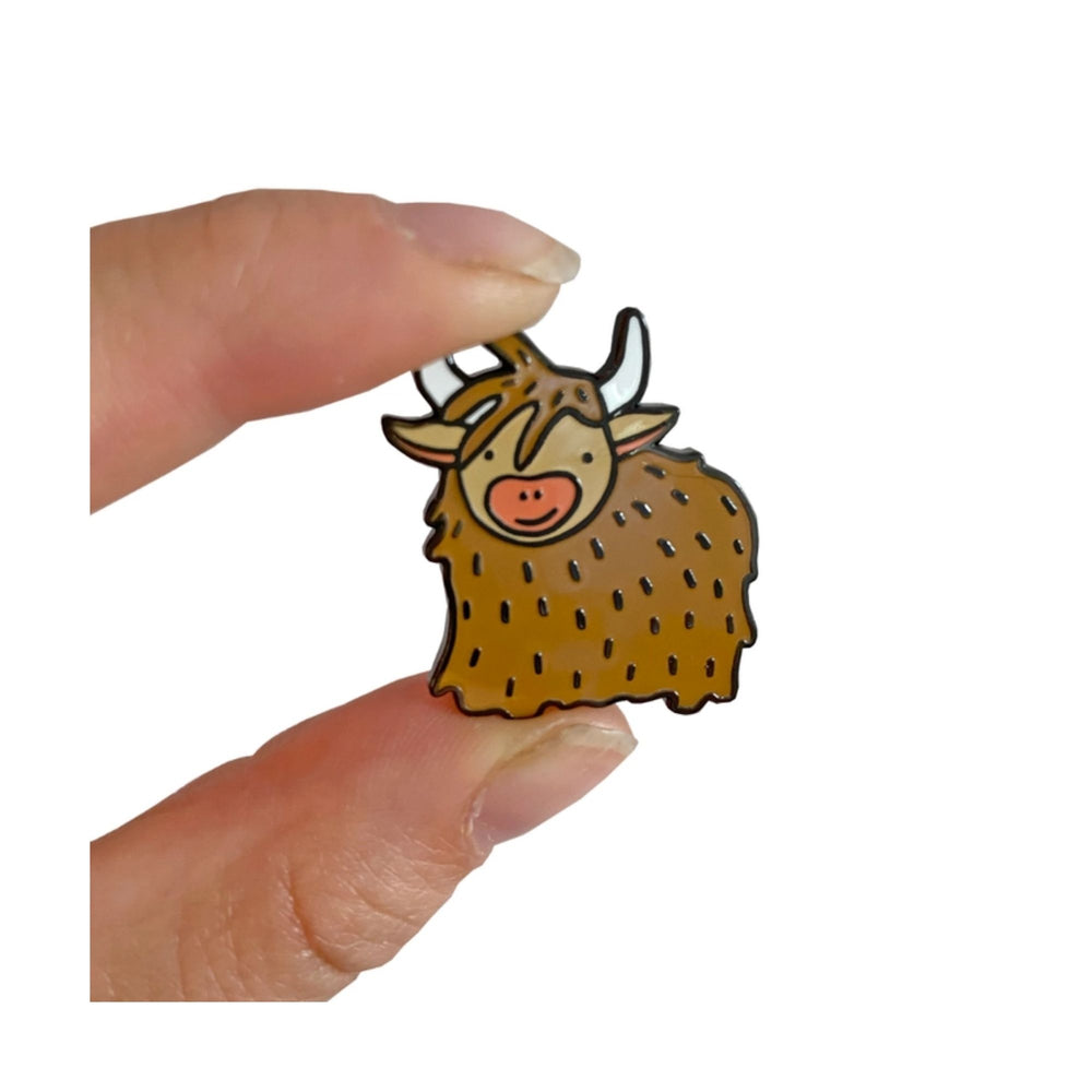 Highland Cow Enamel Pin