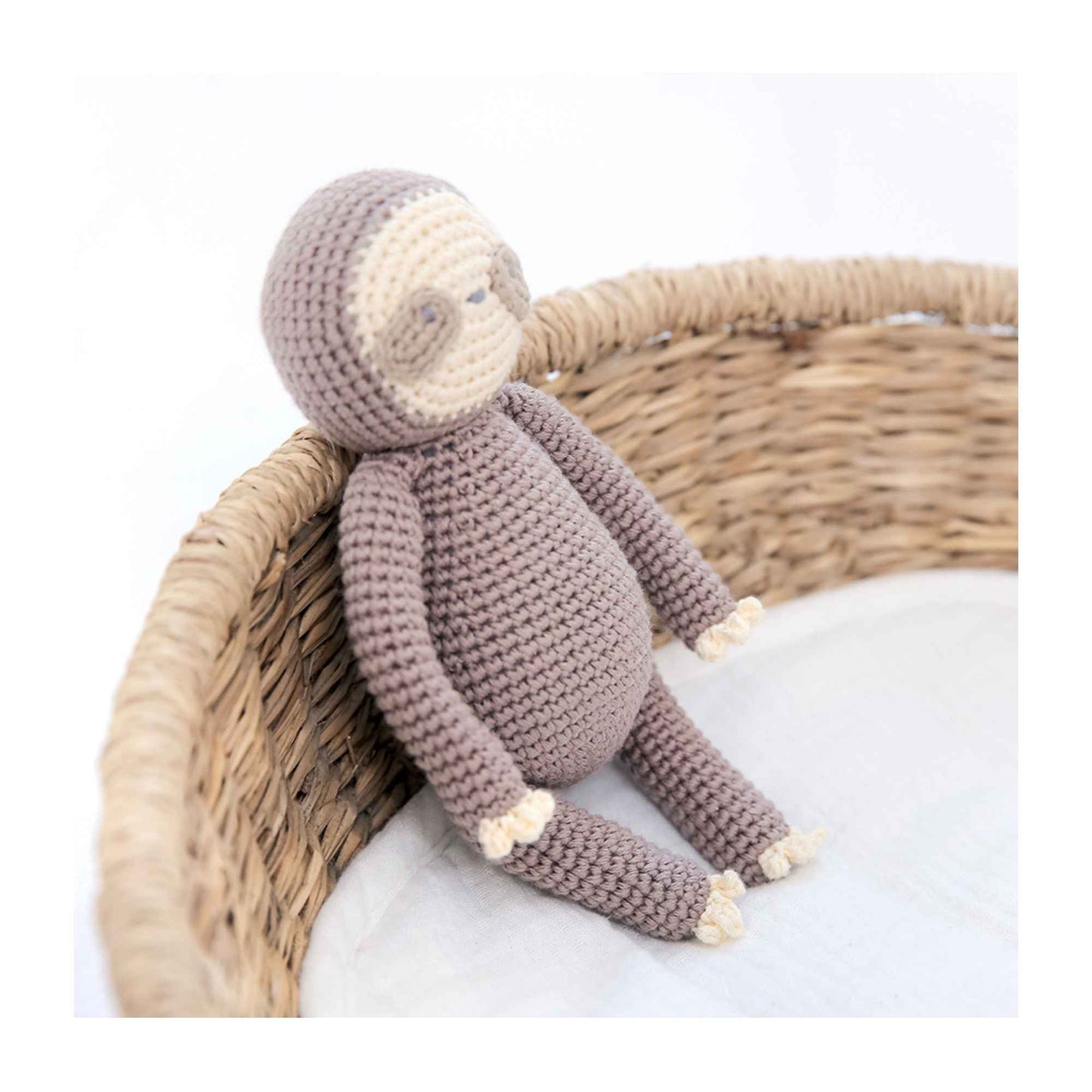 Crochet Samuel Sloth Rattle Toy