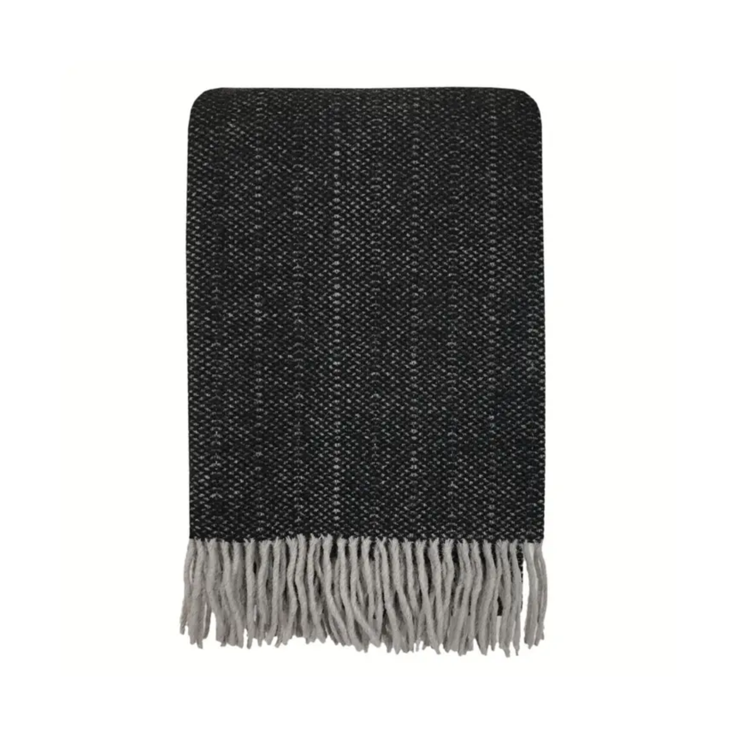 Crow Black Structure Recycled Wool Throw