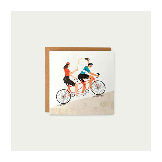 Cycle and Champagne Square Card