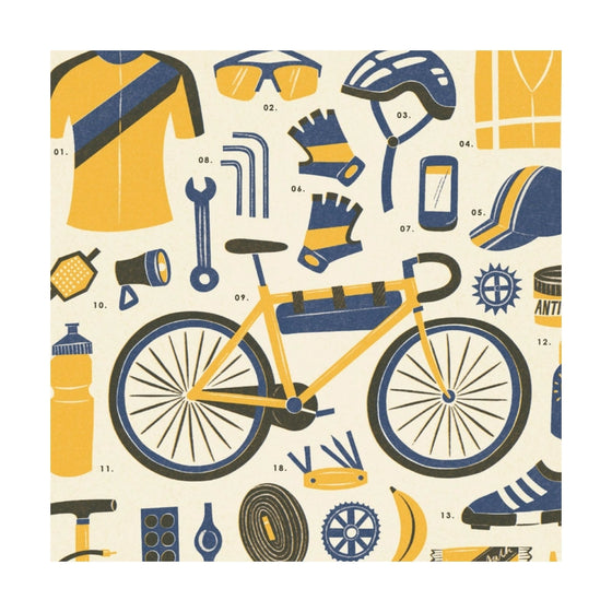 Cycling Bike Kit Essentials Print