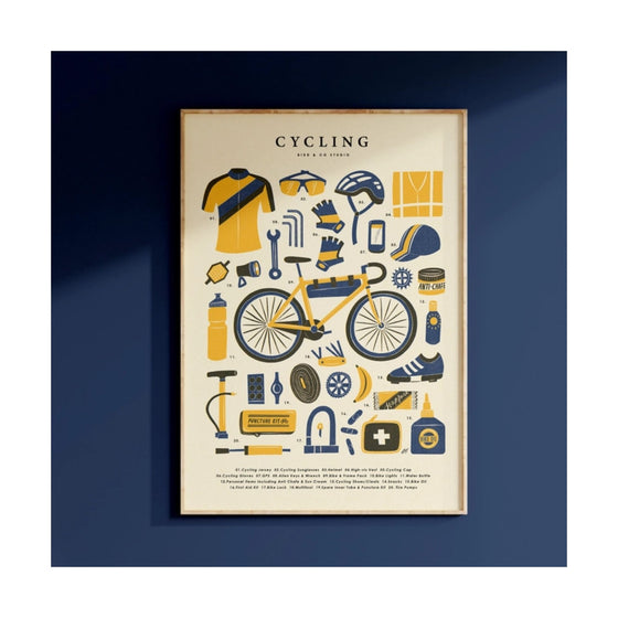 Cycling Bike Kit Essentials Print