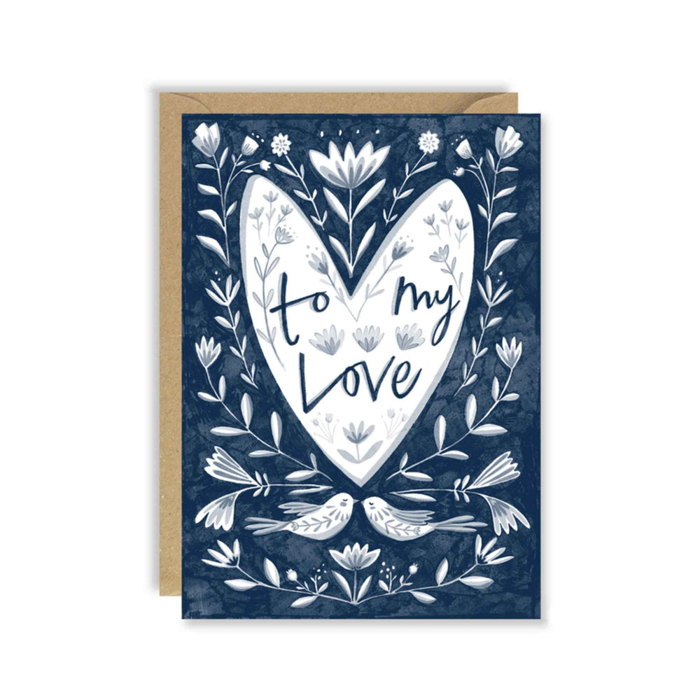 Delft Love Birds Card