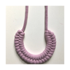 Dusty Pink Knotted Rope Necklace