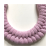 Dusty Pink Knotted Rope Necklace