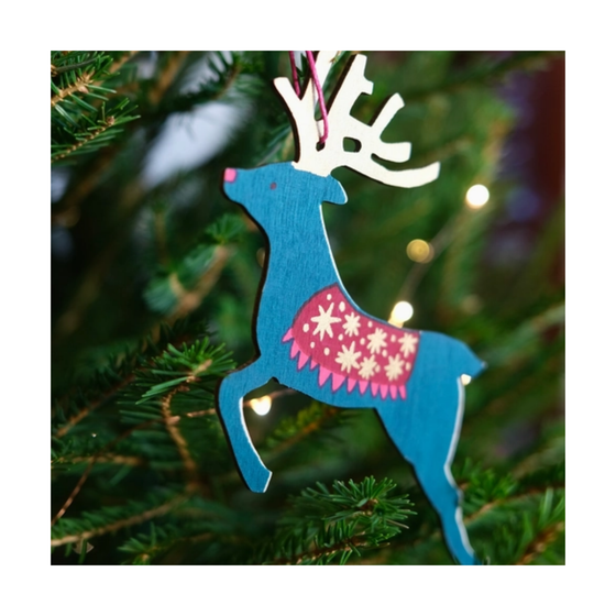 Reindeers Wooden Ornaments