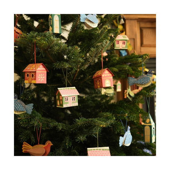 Gingerbread House Screen-Printed Decoration