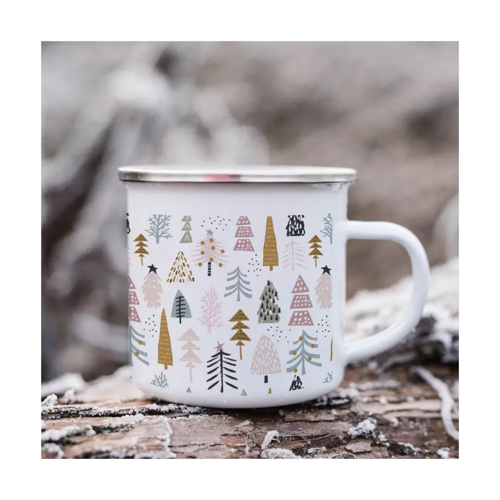 Enchanted Forest Enamel Camping Mug