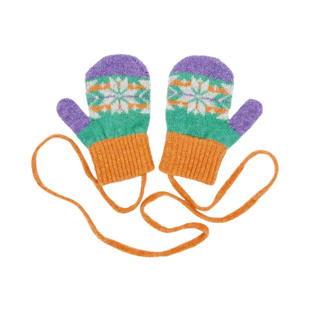 
                  
                    Kids' Patterned Lambswool Mittens Mittens on a String
                  
                