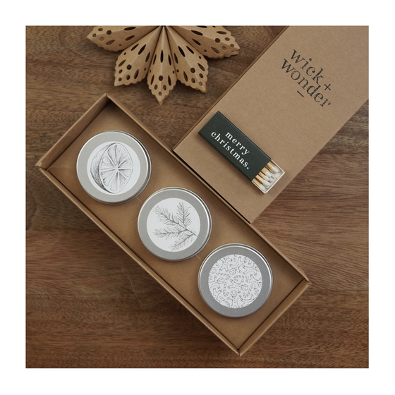 Christmas Mini Candle & Matches Gift Set