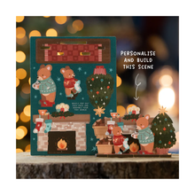  Fireplace Bears Christmas Wooden Pop Out Card