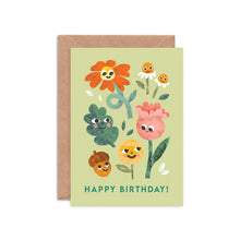  Flower Faces Birthday Card