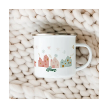  Folky Wintertime Street Christmas Enamel Mug