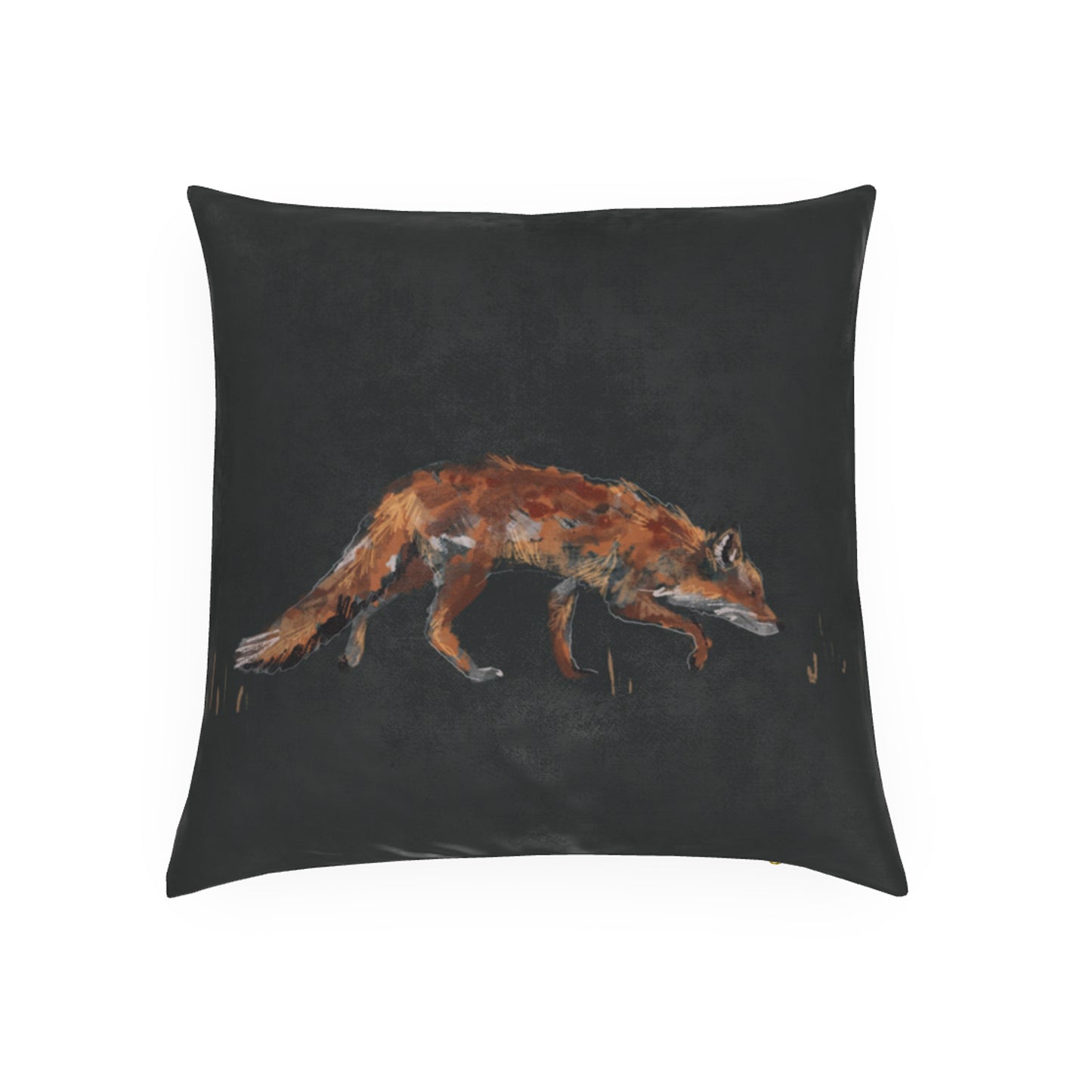 Midnight Fox Square Cushion