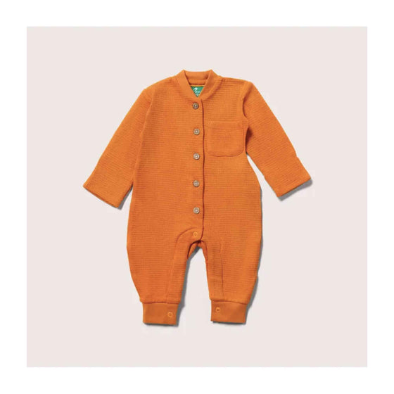 Golden Ochre Organic Waffle Playsuit