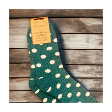  Men's Green Snazzy Spot Super Cosy Socks