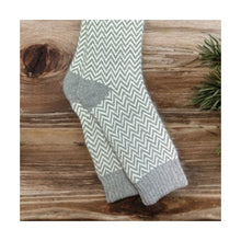  Men's Grey Herringbone Super Cosy Socks