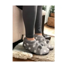  Grey Dot Super Cosy Slippers