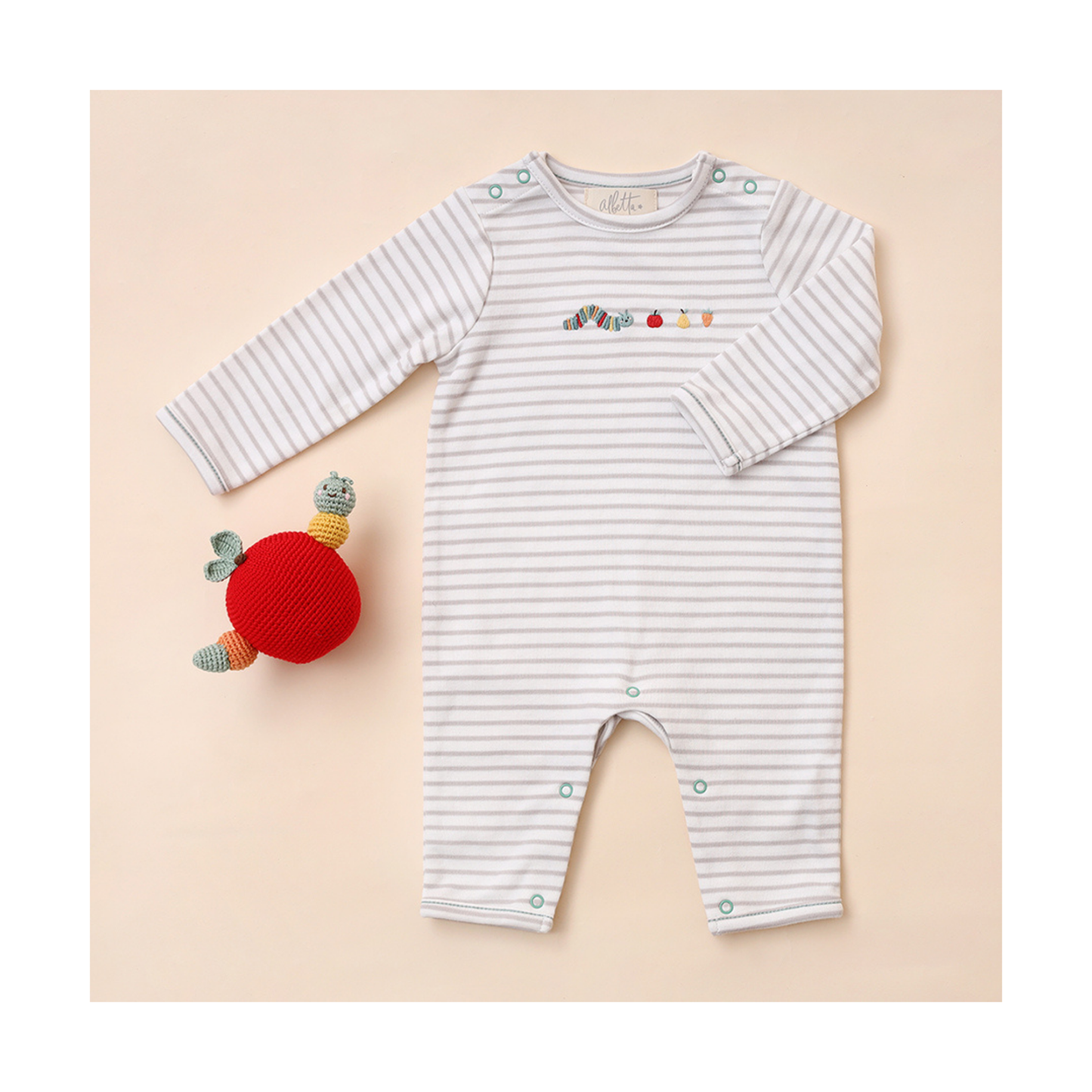 Embroidered Caterpillar Babygro