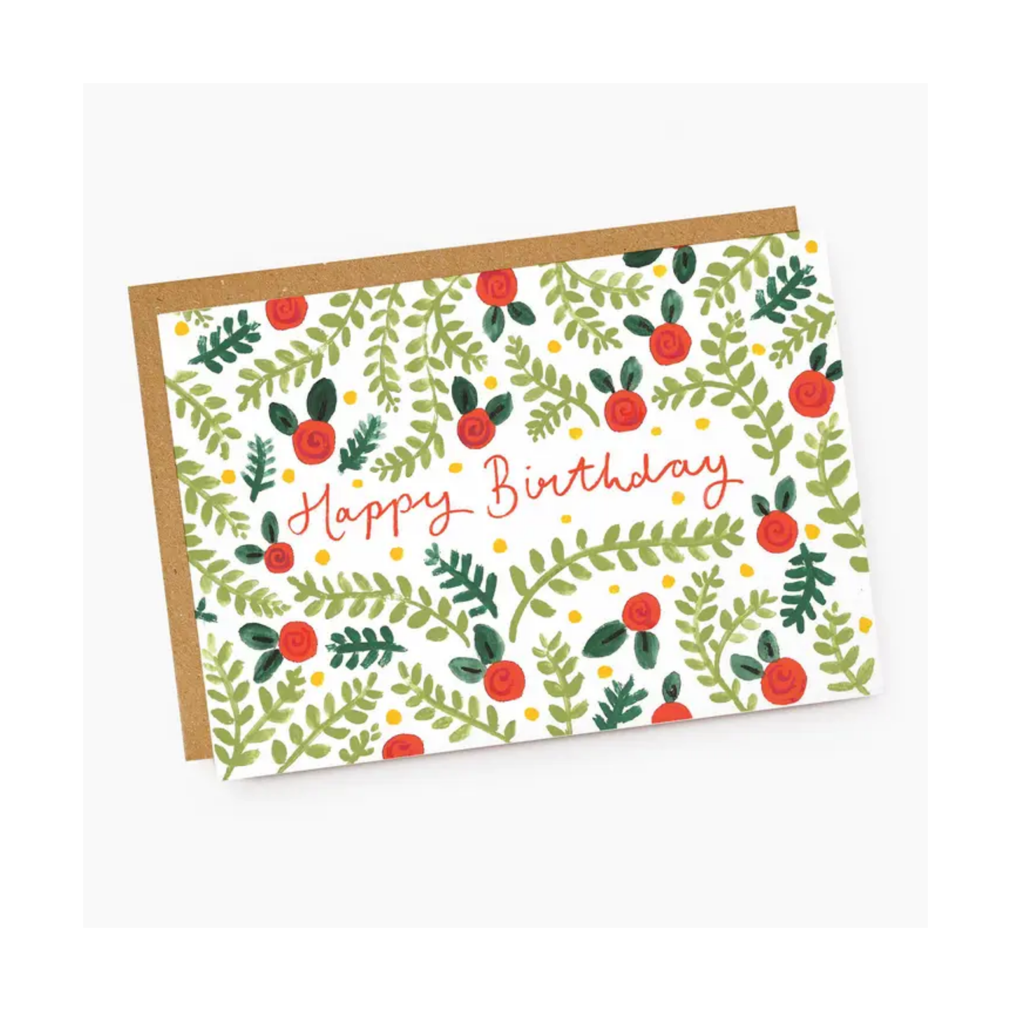 Floral Fern Happy Birthday Card