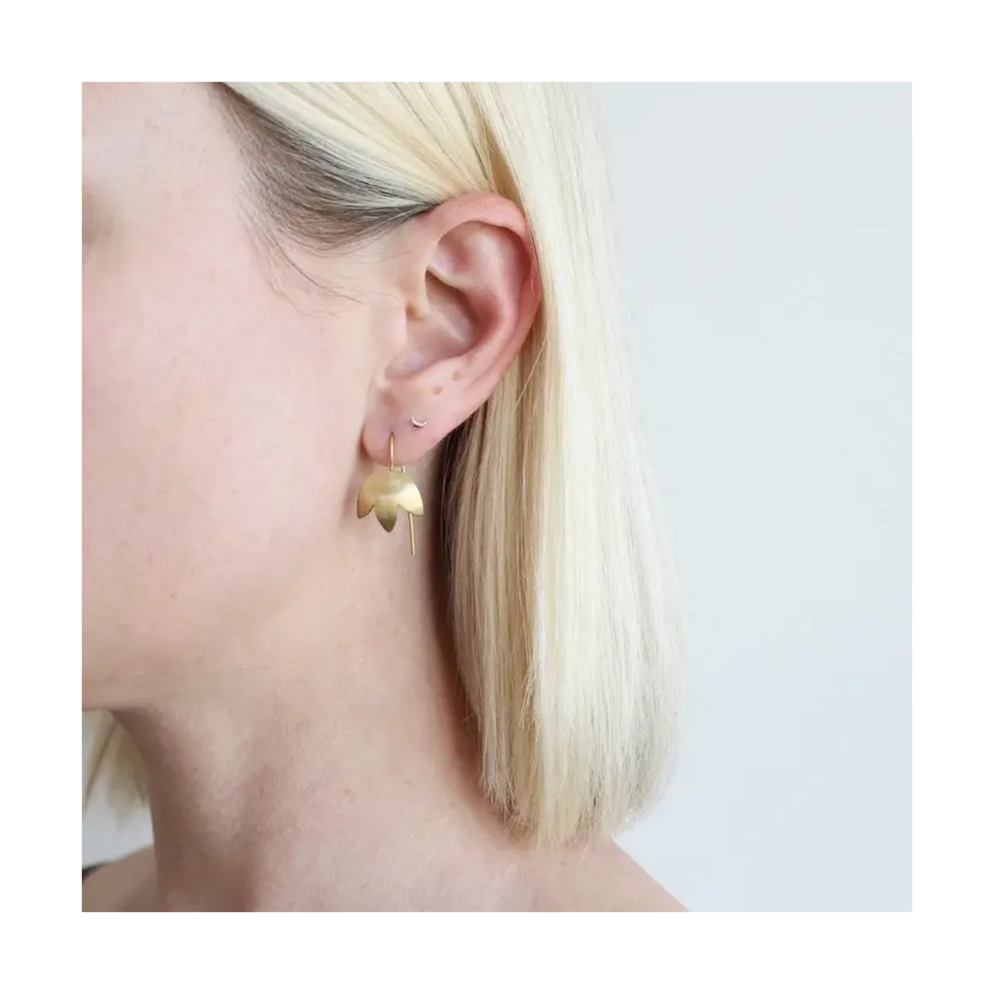 Mini Matisse Earrings in Brass