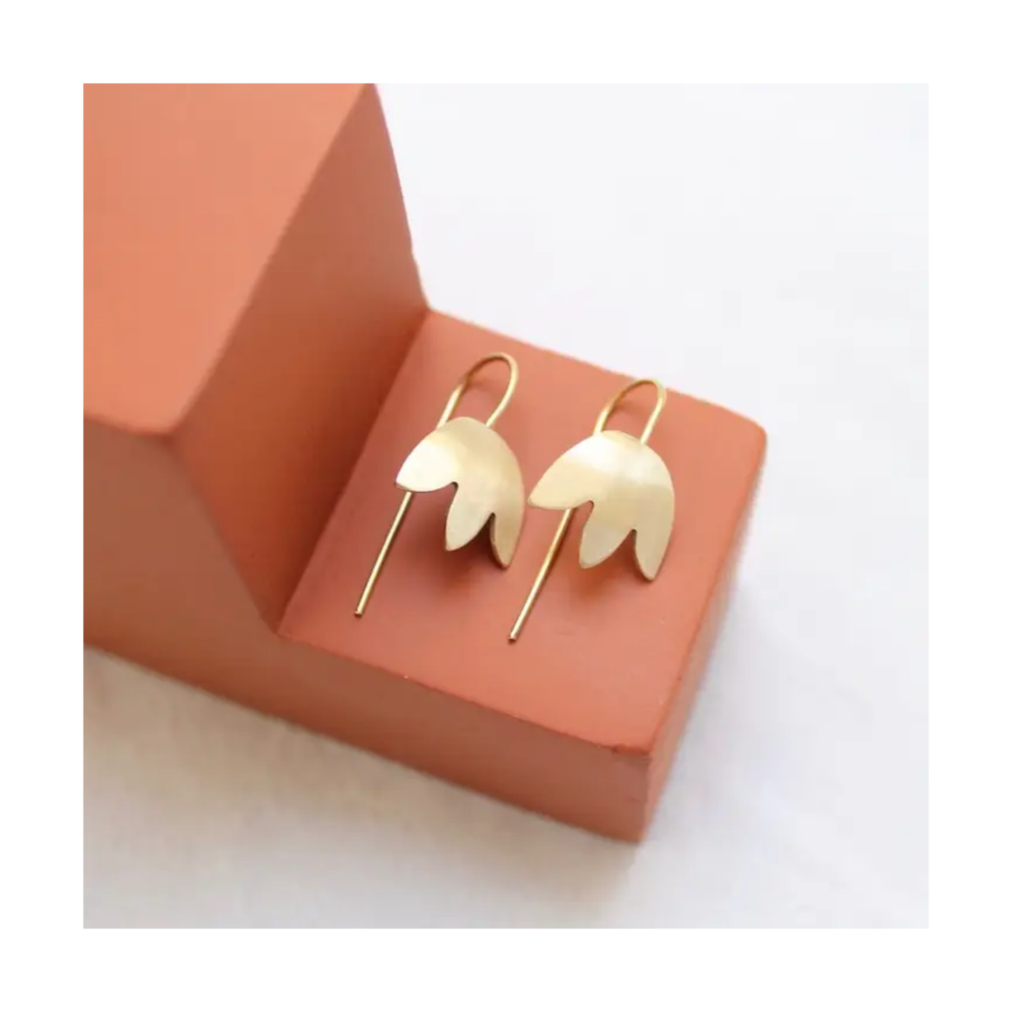 Mini Matisse Earrings in Brass