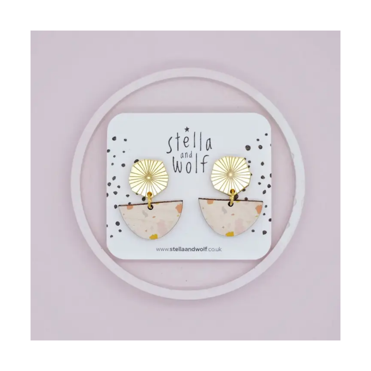 Modern Terrazzo Statement Earrings