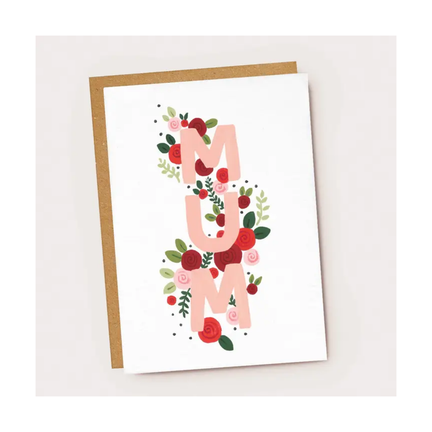 Pink Pretty Floral Mum Card