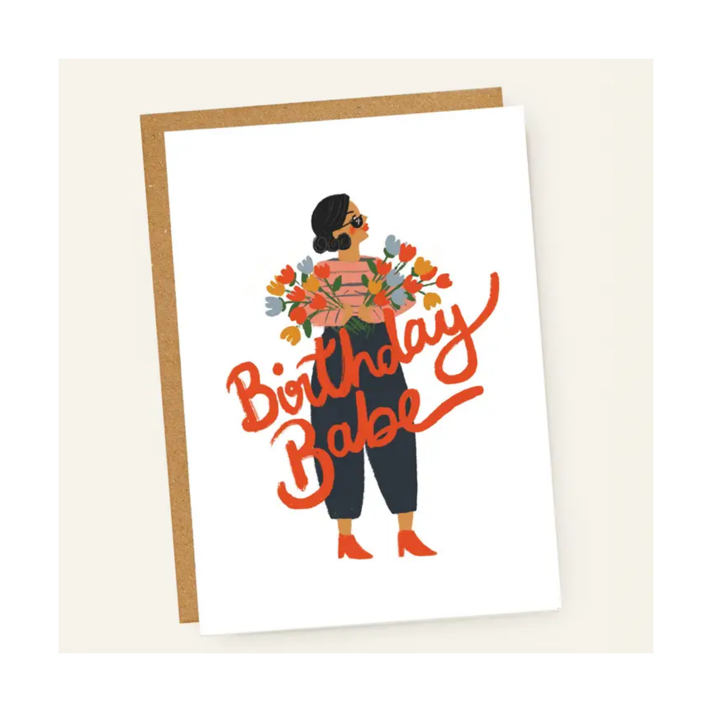 Red Chic Birthday Babe Card