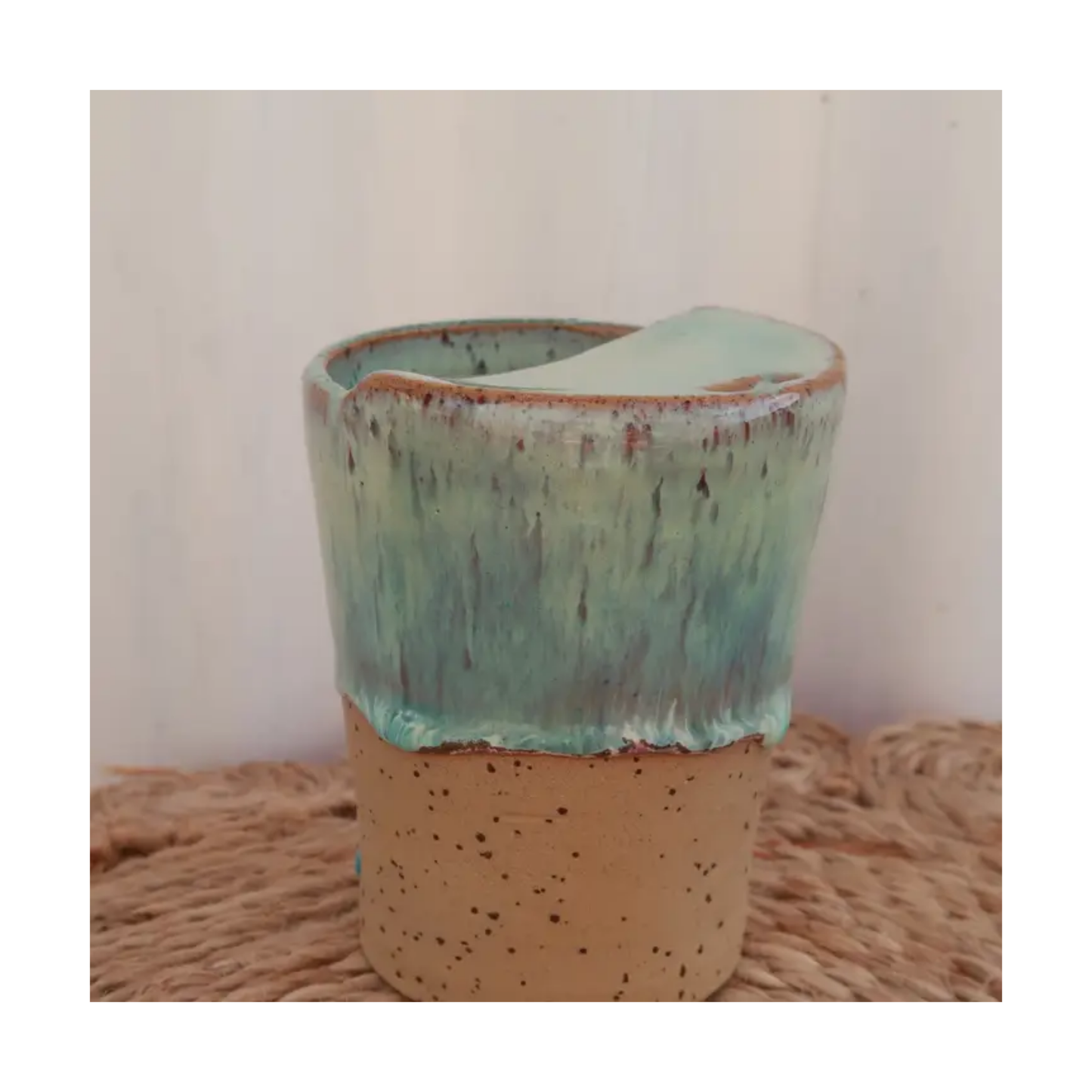 Sea Green Ceramic Travel Keep Cup