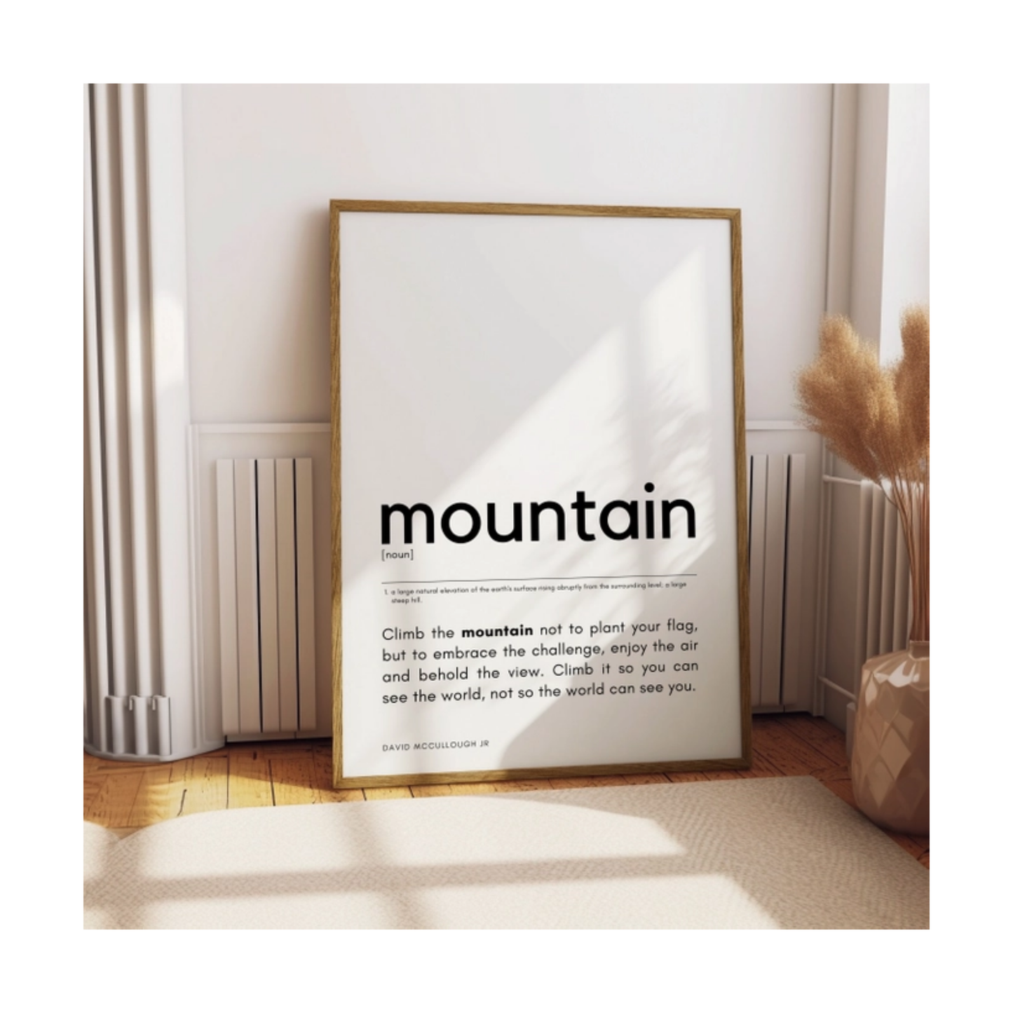 Mountain Definition Quote Print